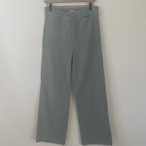 Faherty Green Wide-Leg Pants